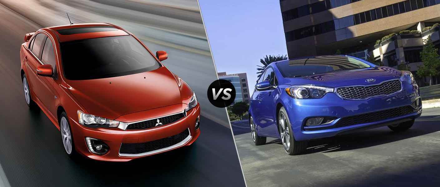 2016 Mitsubishi Lancer 2016 Kia Forte exteriors 2016 Mitsubishi Lancer 2016 Kia Forte exteriors